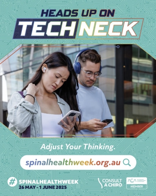 Heads Up On Tech Neck promotional poster